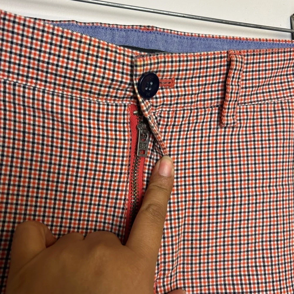 Banana‎ Republic Men's 109% Cotton Red Checkered Shorts Size 32 Old Money Preppy